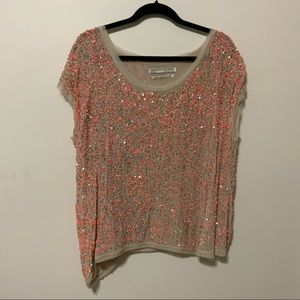All Saints sequin embellished top, size 10